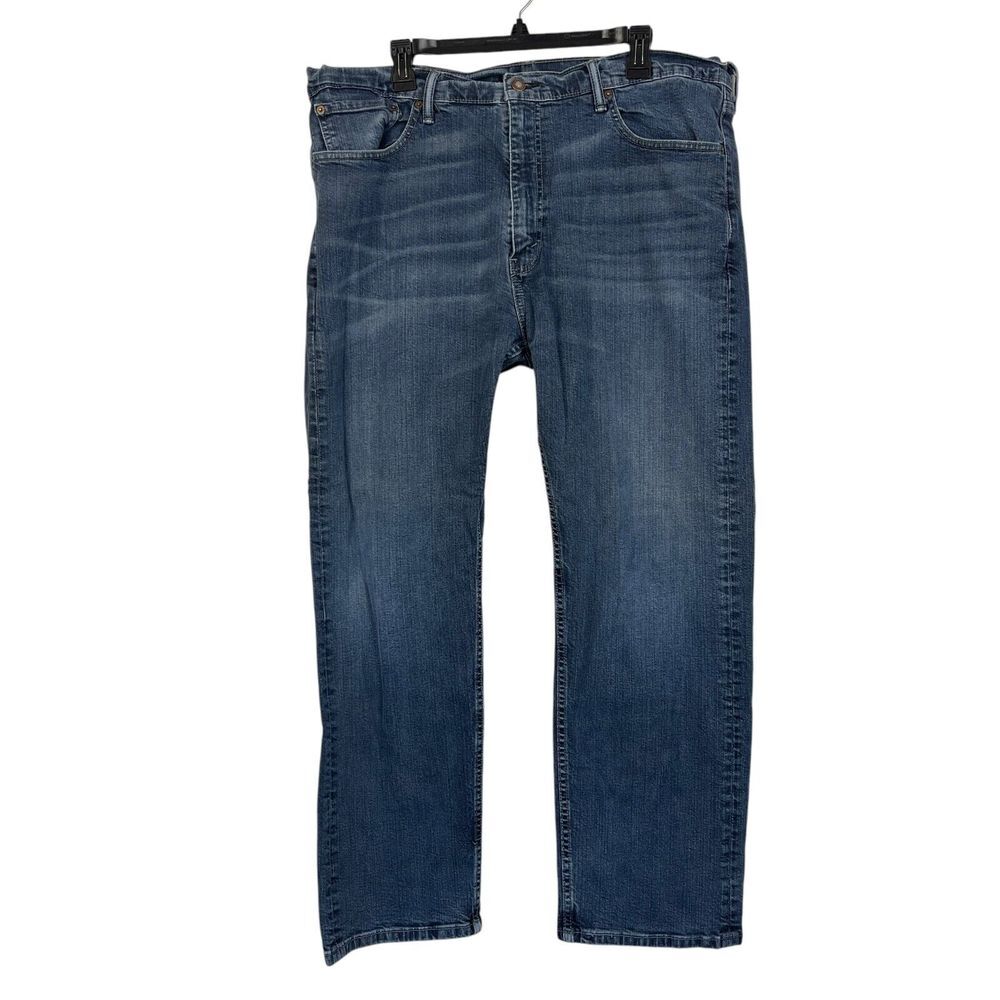 Levis‎ 505 Regular Fit Straight 40x30 Cotton Medium Wash Denim Blue Jeans Zip